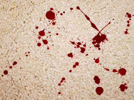 removing blood from carpets